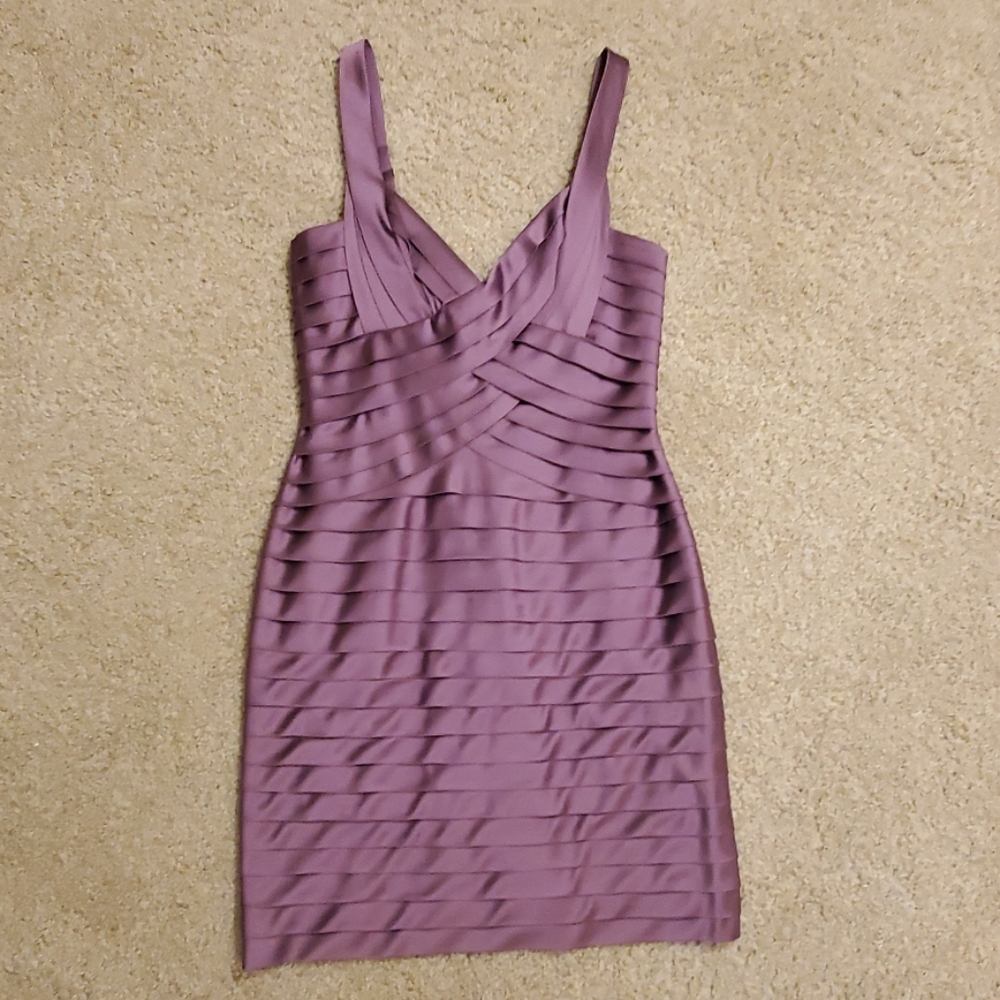 NW Bebe Satin Pleated Dark Iris - Size 8